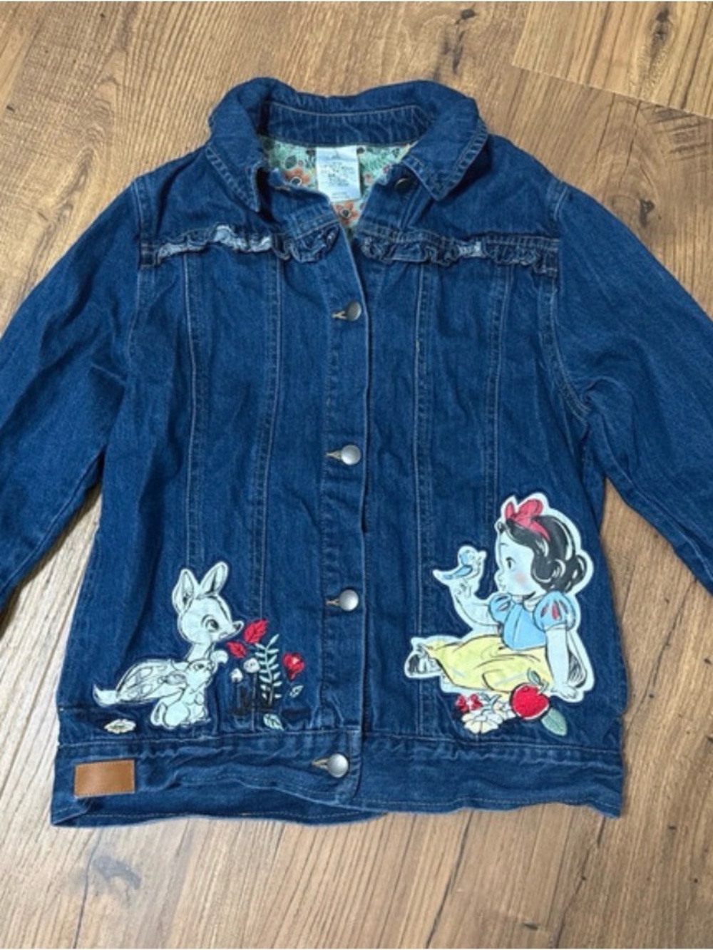 Girls' Dark Blue Disney DenimJacket with Snow White Patch